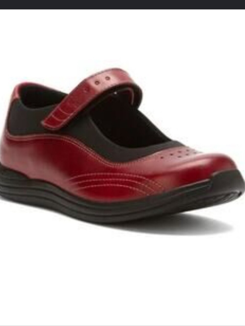 Drew Women's Red Mary Jane Leather Comfort Shoe 6.5 .toe Scuff Could Ise Polish